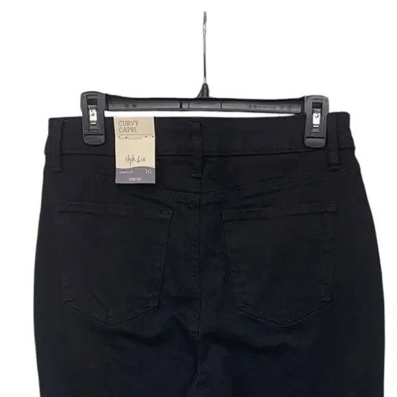 NWT New Style & Co Womens Size 10 Curvy Fit Slimming Pocket Capri Jeans - Picture 5 of 6